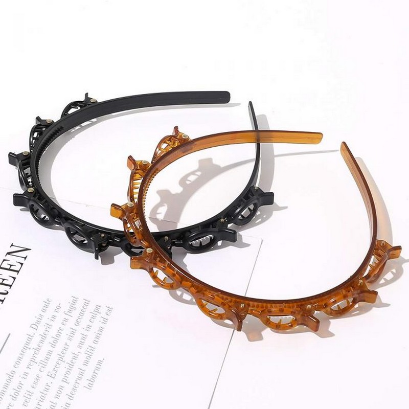 Hair Twister Band Double Bangs Hairstyle Hairband Hair Accessories (Pack of 2)