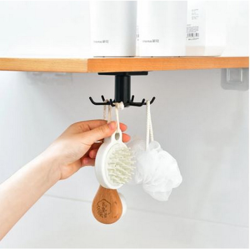 Spoon Holder Round Kitchenware Storage Rotary Hook