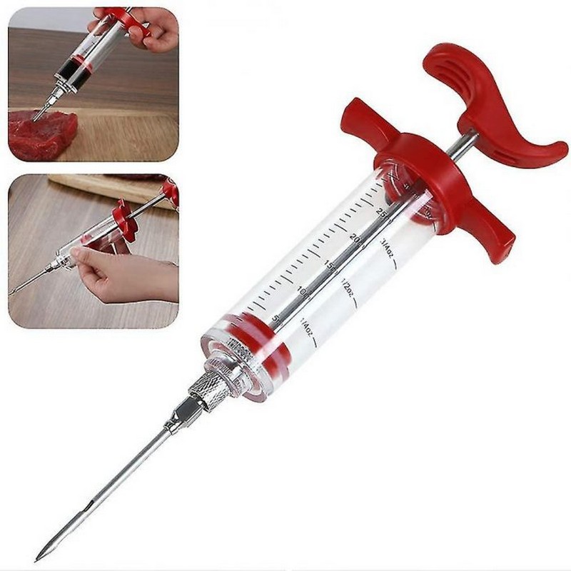 Injection Syringe Kit Plastic Injector Syringe for Meat Marinade NY Store
