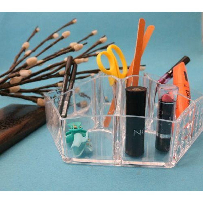 Acrylic Makeup OrganizerTable Top Tray For Cosmetics NY Store