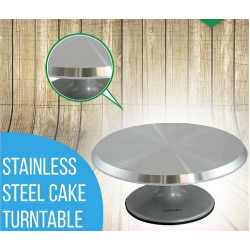 Cake Stainless Steel Turntable Revolving Cake Stand NY Store