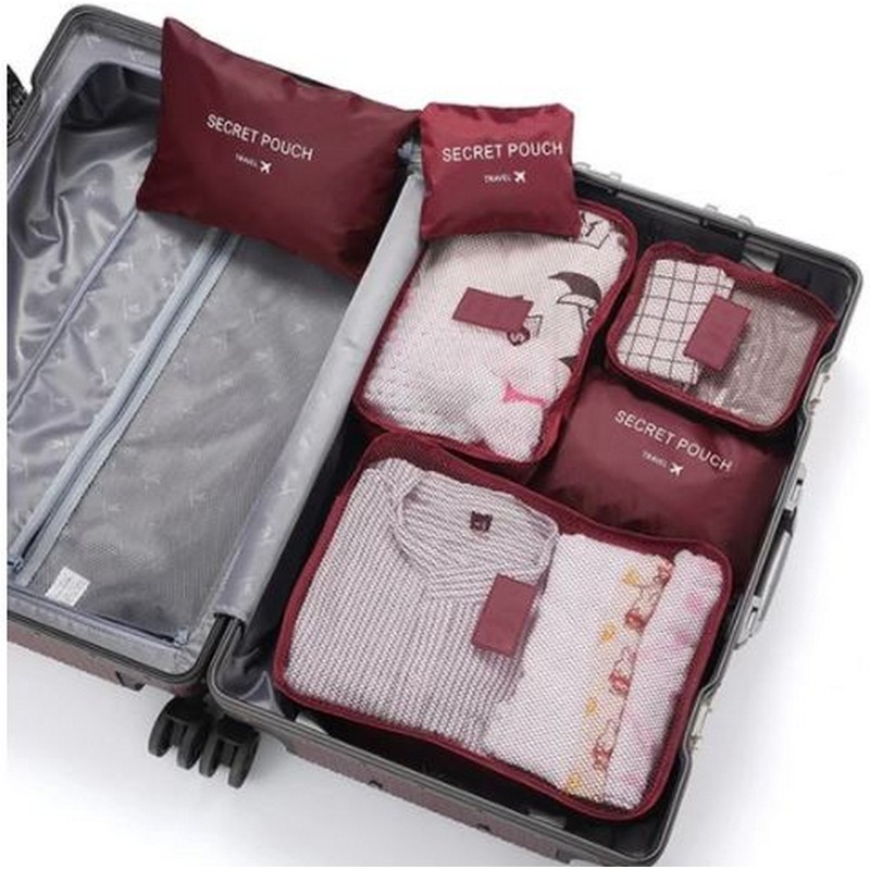 6 Pcs Travel Bags Suitcase Bag For Travelling Undergarments & Cloth Storage Organizer