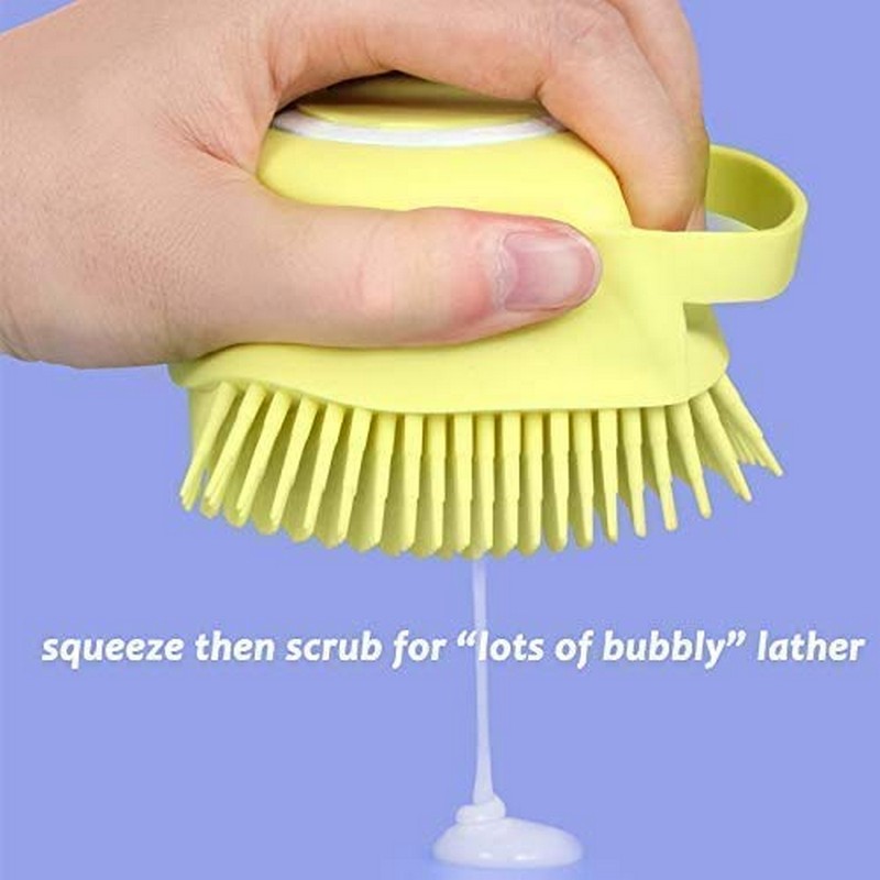 Pack of 2 Silicon Massage Bath Brush, Silicon Wash Scrubber, Cleaner & Massager