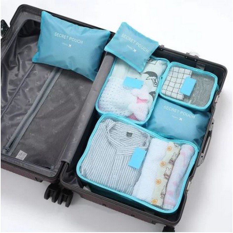 6 Pcs Travel Bags Suitcase Bag For Travelling Undergarments & Cloth Storage Organizer
