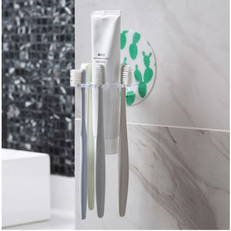 Toothbrush & Paste Holder Wall-Mounted - Bathroom Storage Rack Bathroom Accessories 1pc.