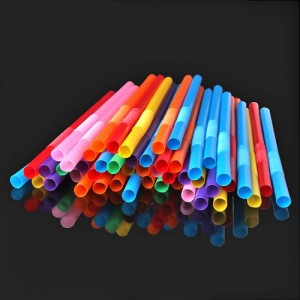 Pack Of 100 Flexible Colorful Straws Plastic Straws -  Bendable Reusable