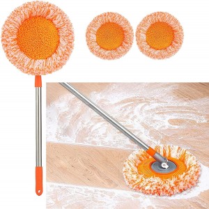 360° Rotatable Adjustable Cleaning Mop, Extendable Wall Cleaning Mop for Bathroom Floor Wall Bed Bottom