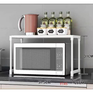 Plastic and Metal Shelf Stand Rack, Kitchen Storage Organizer