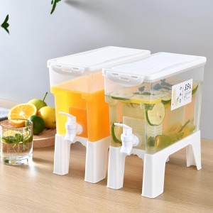 Plastic Cool Drinks Water Bucket with Faucet, 3.5L Large Capacity With Stand