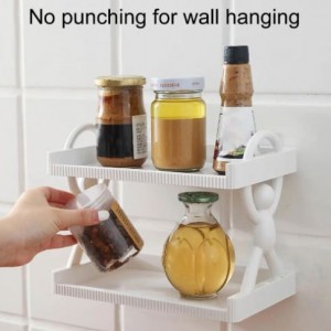 Multi Layer Multipurpose Simple Style Wall Mounted Shelf Space Saving for Kitchen/Bathroom