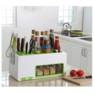 Condiment Storage Rack, Kitchen Utensils Combination Condiment Storage Box Rack