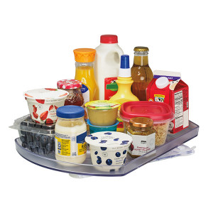 Rotating Refrigerator Organizer, Rotating Spice Rack Cabinet Organizer and Storage