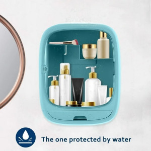 Punch-free Bathroom Shelf Shampoo Cosmetic Storage Rack Wall Mounted Kitchen Plastic Organizer Holder Home Bathroom Accessories
