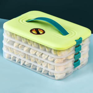 Dumplings Samosa Storage Box Refrigerator Momo's Container Freezing Multi-Layer Frozen Food Grade