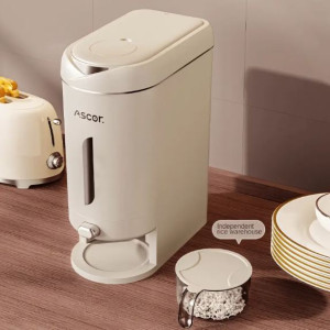 10kg Large Capacity Automatic Rice Dispenser - Multi-Function Kitchen Organizer Container Moisture & Insect Proof