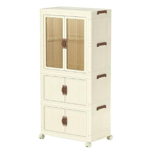 3 Layers Stylish Multi-Functional Storage Cabinet & Children's Wardrobe, Portable Closet for Kids
