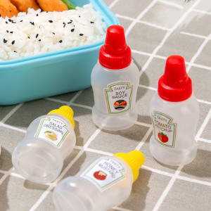 (Pack of 4) Mini Ketchup Mustard Squeeze Bottles - 25ml Capacity