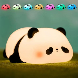 Cute Bunny LED Night Light - Soft Glow, Color Changing, Dimmable Bedside Lamp
