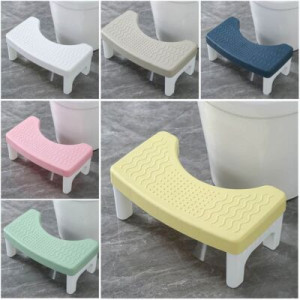 Adult Toilet Step Stool with Non-Slip Footrest - Comfortable Bathroom Accessory, Durable Plastic