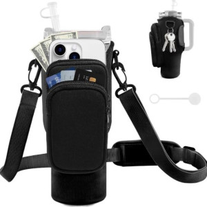 Tumbler Carrier Bag With Mobile Phone Pocket