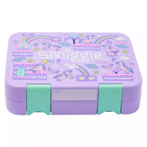 Smiggle 4 Compartment Bento Lunch Box Rainbow Design