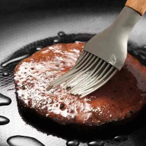 Silicone Brush Wooden Handle