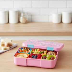 Smiggle - 4 compartment Unicorn Happy Bento Lunch Box for Kids