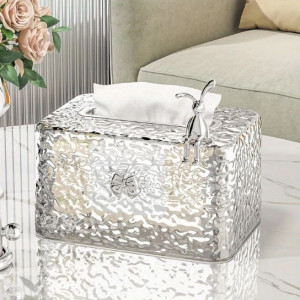 Rabbit Hammered Luxury Tissue Box Cover