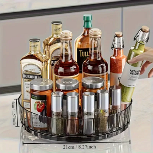 Countertop Condiment Organizer,Kitchen Condiment Organizer,Multifunctional Rotating Storage Rack Countertop Condiment Rack - Home Condiment Storage Rack Condiment Organizer