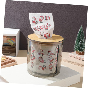 Round Tissue Box Holder Side Draw Napkin Dispenser Office and Home Paper Towel Container