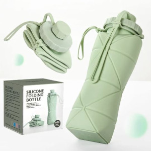 Eco-Friendly 600ml Collapsible Silicone Water Bottle