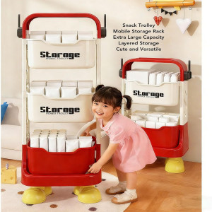 Multi-Purpose 2 & 3 Tier Large Storage Heavy Duty Storage Organizer Cart for Kitchen Bathroom Bedroom Office
