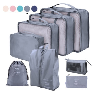 9pcs Set Packing Cubes for Travel Luggage Organizer with Laundry Bag or Toiletry Bag