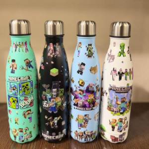 Minecraft Stainless Metal Water Bottle 500ml