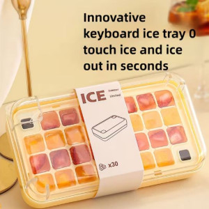Refrigerator Ice Cube Trays, Easy to Remove Ice with One Push, 30 Pieces, Ice Maker with Lid