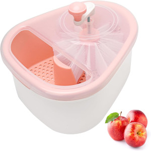 Fruit and Vegetable Washing Machine, Large Fruit Washer Spinner with Brush, Multifunctional Fruit and Vegetable Scrubber