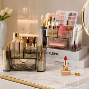 Multilayer Cosmetics Storage Box, Jewellery Organizer Box, Desktop Storage Organizer