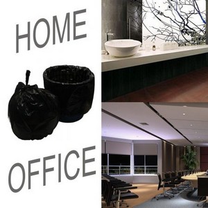 Pack of 30 Small 18inch X 24inch Home Trash Bags Roll Office Garbage Bags- Trash Can Liners for Kitchen Home Bathroom Bedroom Toilet Office