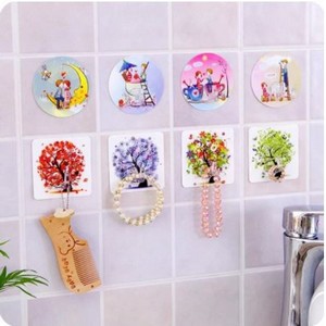 6 Pcs 3D Adhesive Wall Hooks Wall Hanging Accessories