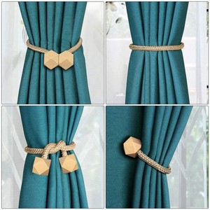Colorful Curtain Tiebacks 2 Pieces Magnetic Curtain Tie Backs Curtain Holder for Home Bedroom Office Decorative without Installation