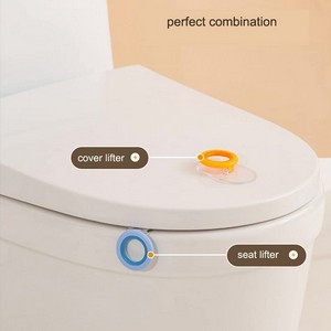 Pack of 2 Multi-Function Handle Lifter Toilet Seat Lifting Device Avoid Touching Toilet Lid Pot Seat Lifter