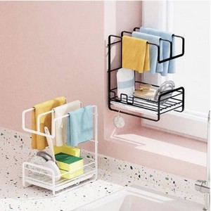 Wall Mounted Shelf Iron Storage Shelves for Kitchen Decoration Drainer Rack