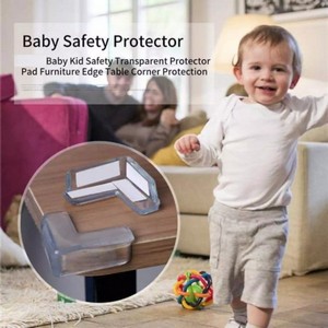 Table Corner Edge Protector Silicone Covers - Furniture Edge Table Corner Protection-4 Pcs