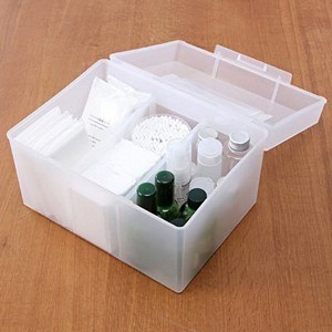 Multipurpose Plastic Clear First Aid Box - Portable Medical Kit Medicine Case Household