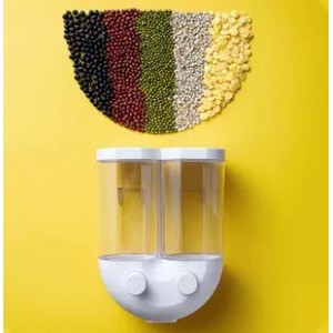 1.3L Sealed Rice Storage Box Wall Mounted Cereal Grain Container Dry Food Dispenser Grain Storage Jar Kitchen