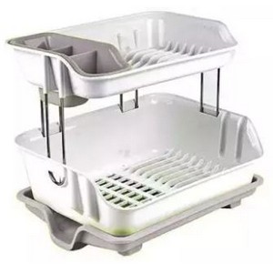 Plates Dishes Drain Rack Double Layer Kitchen Storage Rack