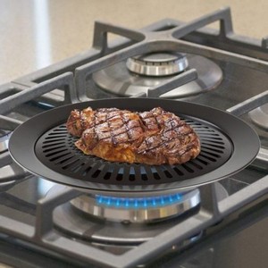 Smokeless Indoor Barbecue Grill for stove kitchen | Stainless easy to clean BBQ over stove cook top