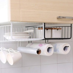 Under Shelf Storage Basket, Shelves Wire Basket Hanging Basket Under Shelves Rack for Kitchen Pantry Desk Bookshelf Cupboard