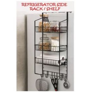 Multi-functional Refrigerator Side Shelf Spice Bottle Storage Rack Sidewall Holder Home Kitchen Supplies Fridge Hanging Organizer