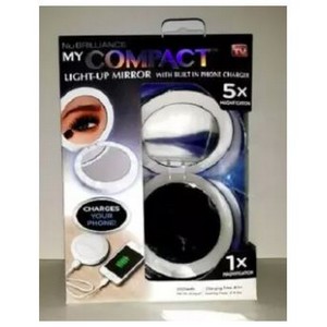 Compact Mirror - Light up Mirror with Built-In Phone Charger
